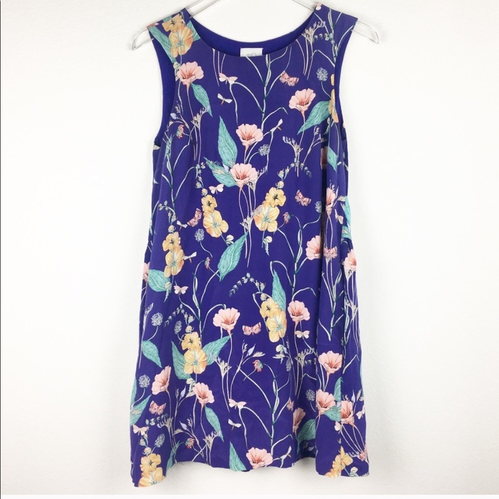 Anthropologie Hidden Isle Purple Floral Dress | 6P